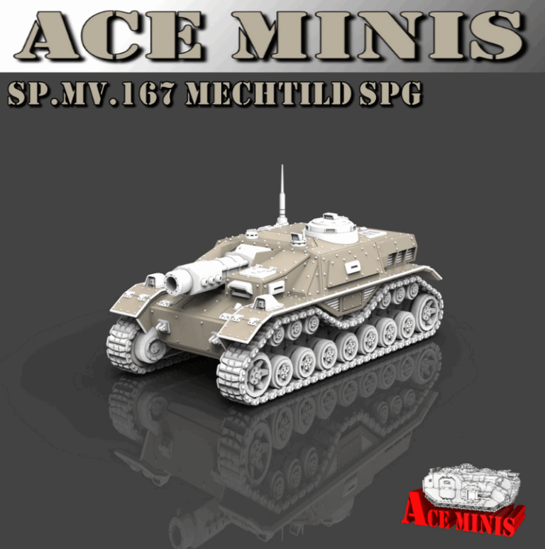 Ace Minis 3D打印模型：SP.MV.167 Mechtild SPG|Ace Minis – SP.MV.167 Mechtild SPG – 3D Print Model