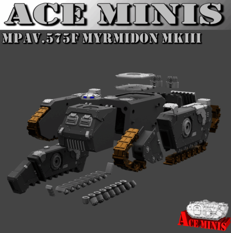ACE迷你款 - MPAV.575F Myrmidon MkIII 3D打印模型|Ace Minis – MPAV.575F Myrmidon MkIII – 3D Print Model