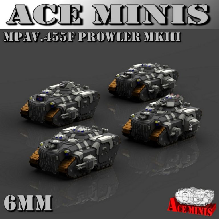 Ace Minis MPAV.455F 侦察兵MkIII 6mm 3D打印模型|Ace Minis – MPAV.455F – Prowler MkIII – 6MM – 3D Print Model