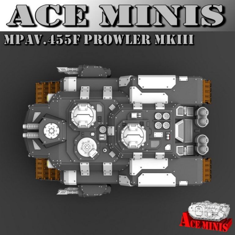 Ace Minis 3D打印模型：MPAV.455F 奔狼III款|Ace Minis – MPAV.455F – Prowler MkIII – 3D Print Model