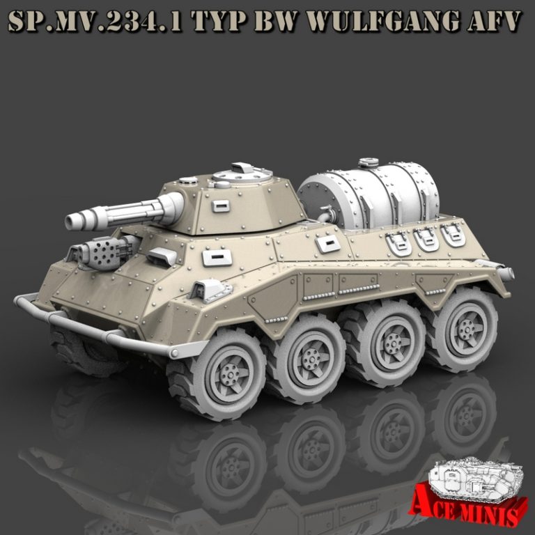 Ace Minis – SP.MV.234洛塔尔装甲运兵车3D打印模型|Ace Minis – SP.MV.234 Lothar APC AFV SPM MRL SPAAG – 3D Print Model