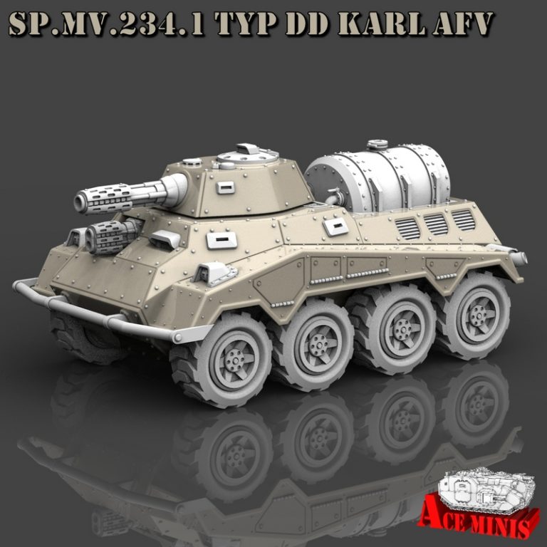 Ace Minis – SP.MV.234洛塔尔装甲运兵车3D打印模型|Ace Minis – SP.MV.234 Lothar APC AFV SPM MRL SPAAG – 3D Print Model