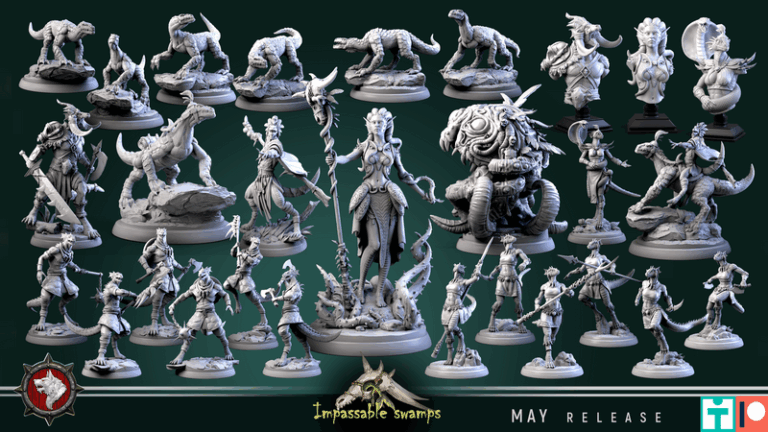 白狼酒馆3D打印模型——沼泽之境|White Werewolf Tavern – May 2023 – Impasamble Swamps – 3D Print Model
