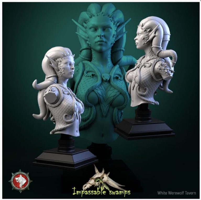白狼酒馆3D打印模型——沼泽之境|White Werewolf Tavern – May 2023 – Impasamble Swamps – 3D Print Model