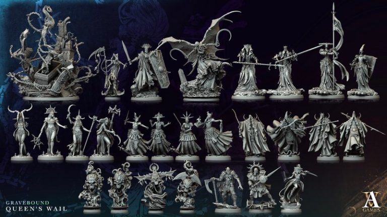 Archvillain Games《gravebound》角色“Queen’s Wail”3D打印模型|Archvillain Games – November 2024 – Gravebound – Queen’s Wail – 3D Print Model