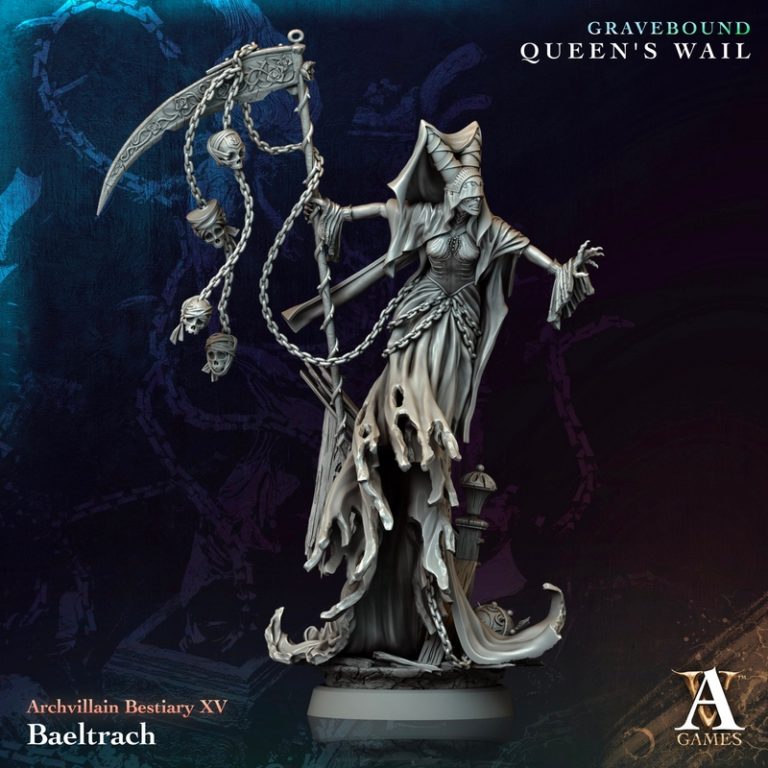 Archvillain Games《gravebound》角色“Queen’s Wail”3D打印模型|Archvillain Games – November 2024 – Gravebound – Queen’s Wail – 3D Print Model