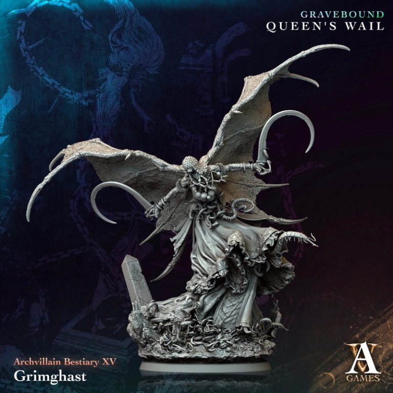 Archvillain Games《gravebound》角色“Queen’s Wail”3D打印模型|Archvillain Games – November 2024 – Gravebound – Queen’s Wail – 3D Print Model