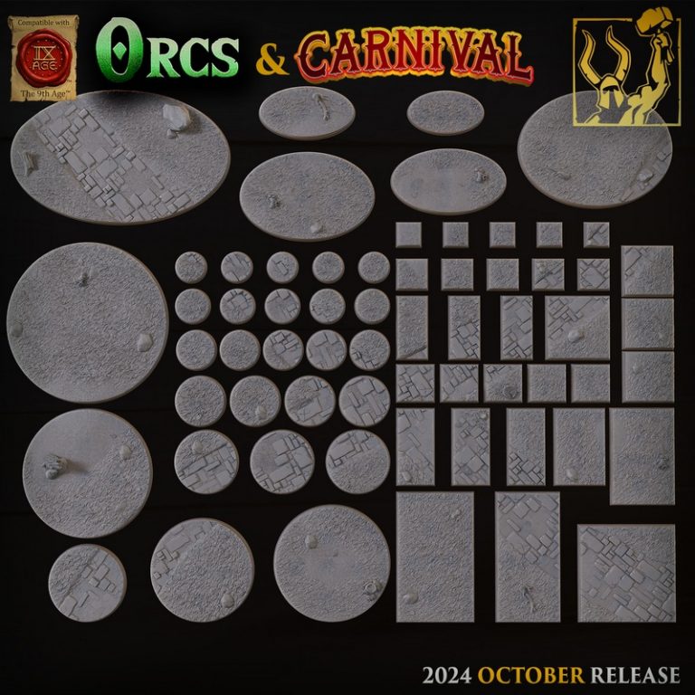 钛 Forge迷你模型十月2024款——orc与狂欢主题3D打印人形模型|Titan Forge Miniatures – October 2024 – Orc and Carnival – 3D Print Model