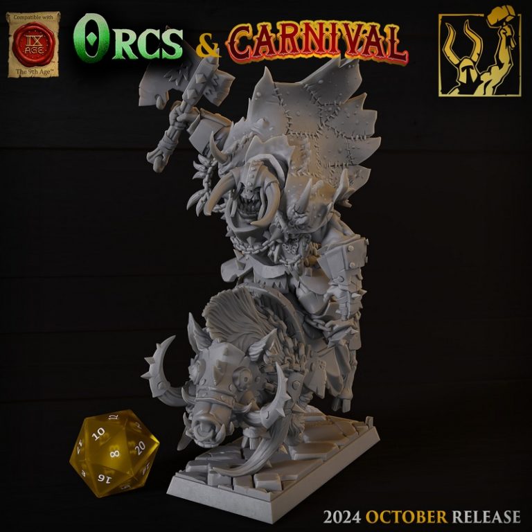 钛 Forge迷你模型十月2024款——orc与狂欢主题3D打印人形模型|Titan Forge Miniatures – October 2024 – Orc and Carnival – 3D Print Model