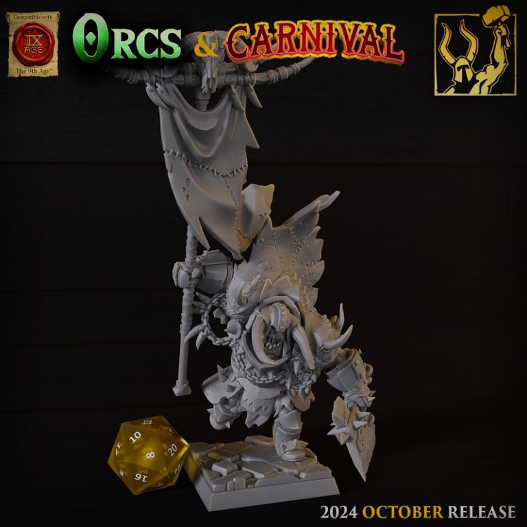 钛 Forge迷你模型十月2024款——orc与狂欢主题3D打印人形模型|Titan Forge Miniatures – October 2024 – Orc and Carnival – 3D Print Model