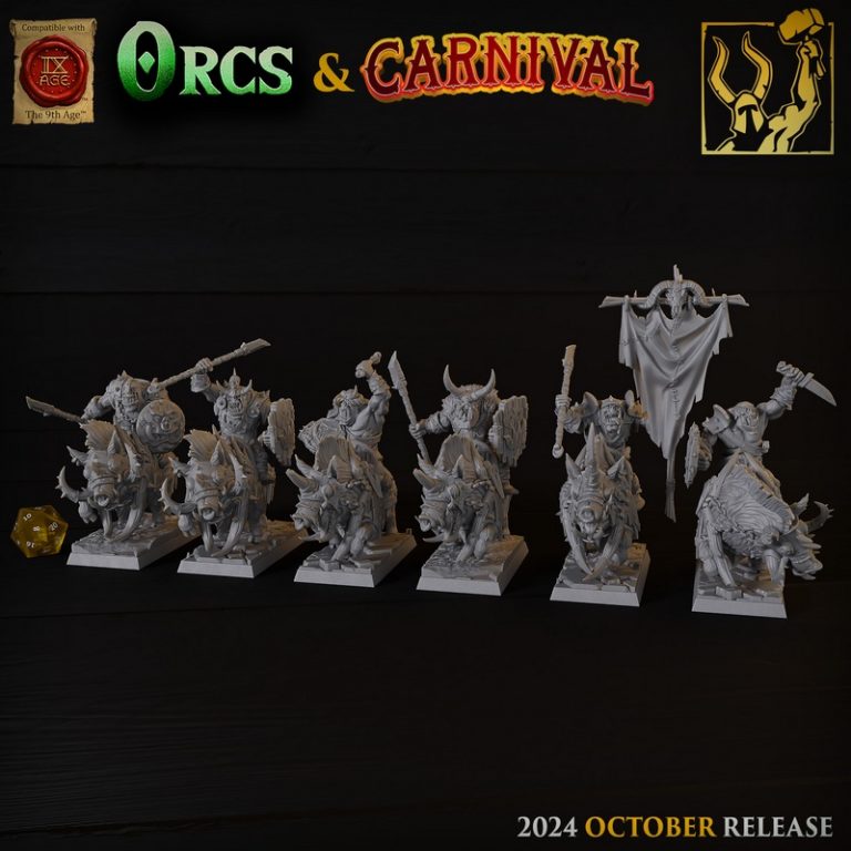 钛 Forge迷你模型十月2024款——orc与狂欢主题3D打印人形模型|Titan Forge Miniatures – October 2024 – Orc and Carnival – 3D Print Model