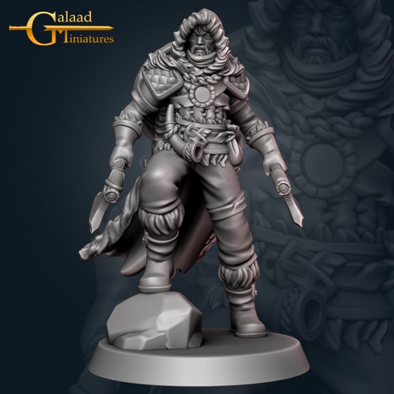 Galaad迷你模型：北地人与骸骨战士3D打印作品|Galaad Miniatures – Skeletons and North People – 3D Print Model