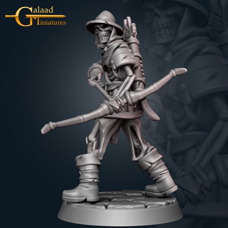Galaad迷你模型：北地人与骸骨战士3D打印作品|Galaad Miniatures – Skeletons and North People – 3D Print Model