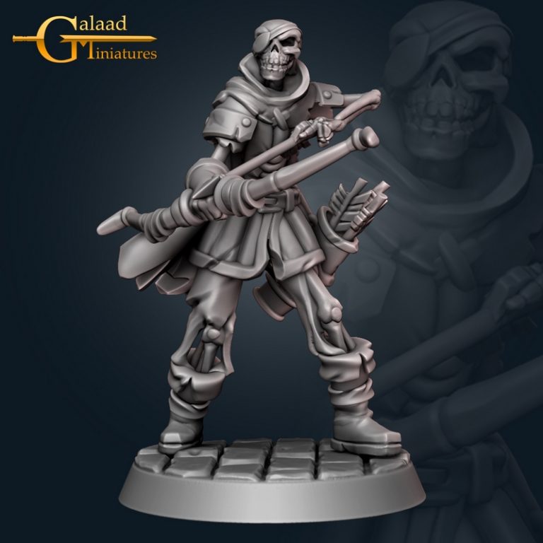 Galaad迷你模型：北地人与骸骨战士3D打印作品|Galaad Miniatures – Skeletons and North People – 3D Print Model