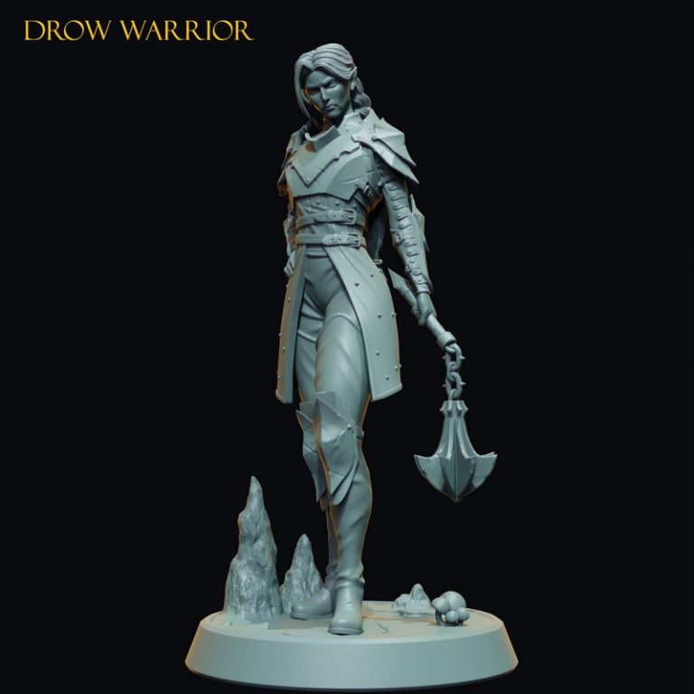 Claymore迷你模型——暗影之民3D打印作品|Claymore Miniatures – Dwellers of the Underdark – 3D Print Model