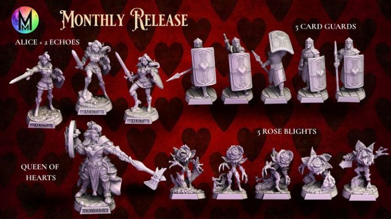 月光迷你款——2025年11月奇幻世界系列第一辑 3D打印模型|Moonlight Minis – November 2025 – Wonderland Part 1 – 3D Print Model