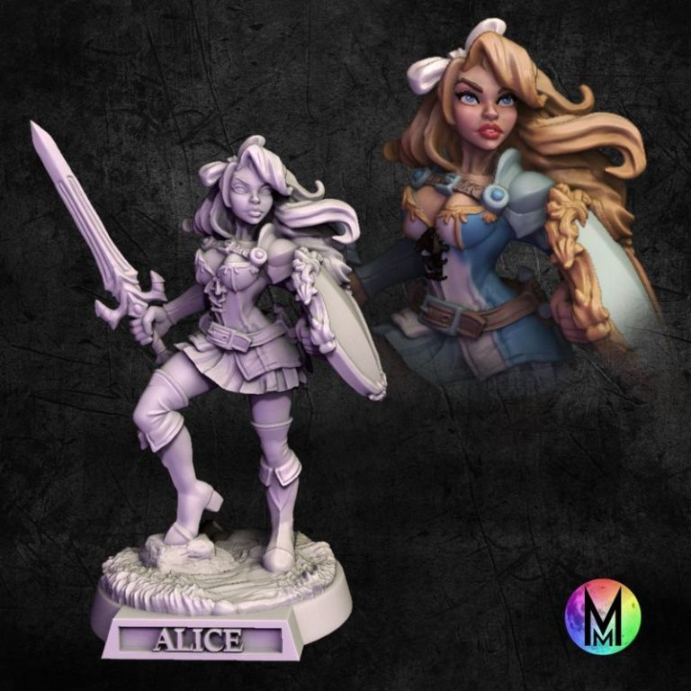月光迷你款——2025年11月奇幻世界系列第一辑 3D打印模型|Moonlight Minis – November 2025 – Wonderland Part 1 – 3D Print Model