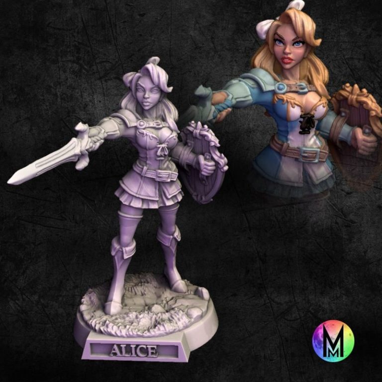 月光迷你款——2025年11月奇幻世界系列第一辑 3D打印模型|Moonlight Minis – November 2025 – Wonderland Part 1 – 3D Print Model