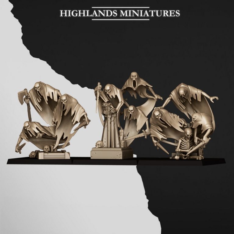 高地迷你模型-2025年10月-地底深渊的怪物-3D打印模型|Highlands Miniatures – October 2025 – Monsters of the Crypt – 3D Print Model