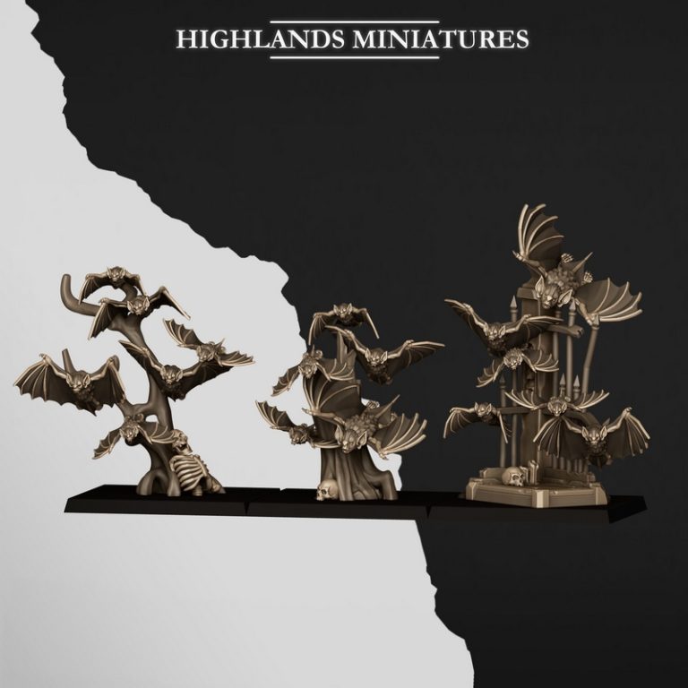 高地迷你模型-2025年10月-地底深渊的怪物-3D打印模型|Highlands Miniatures – October 2025 – Monsters of the Crypt – 3D Print Model