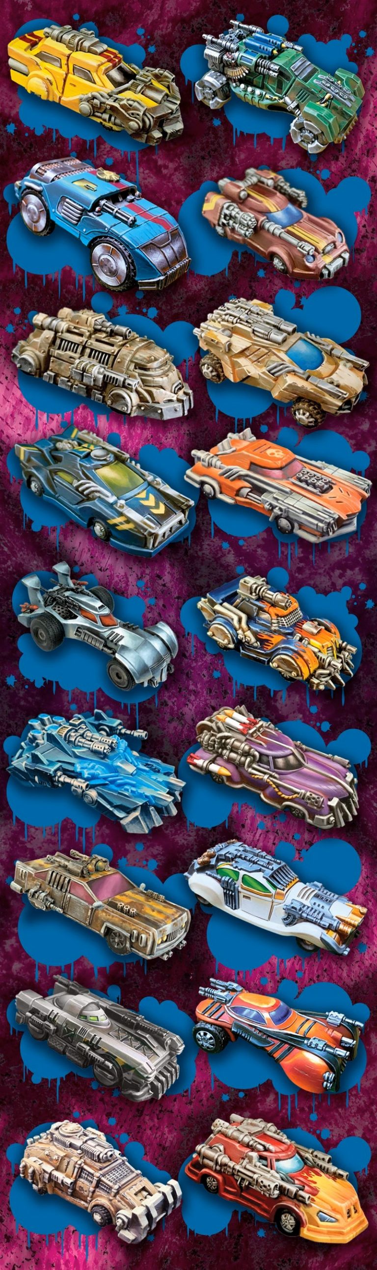 车战：载具与武器3D打印模型|Carnage – Car and Weapons for Car Wars – 3D Print Model