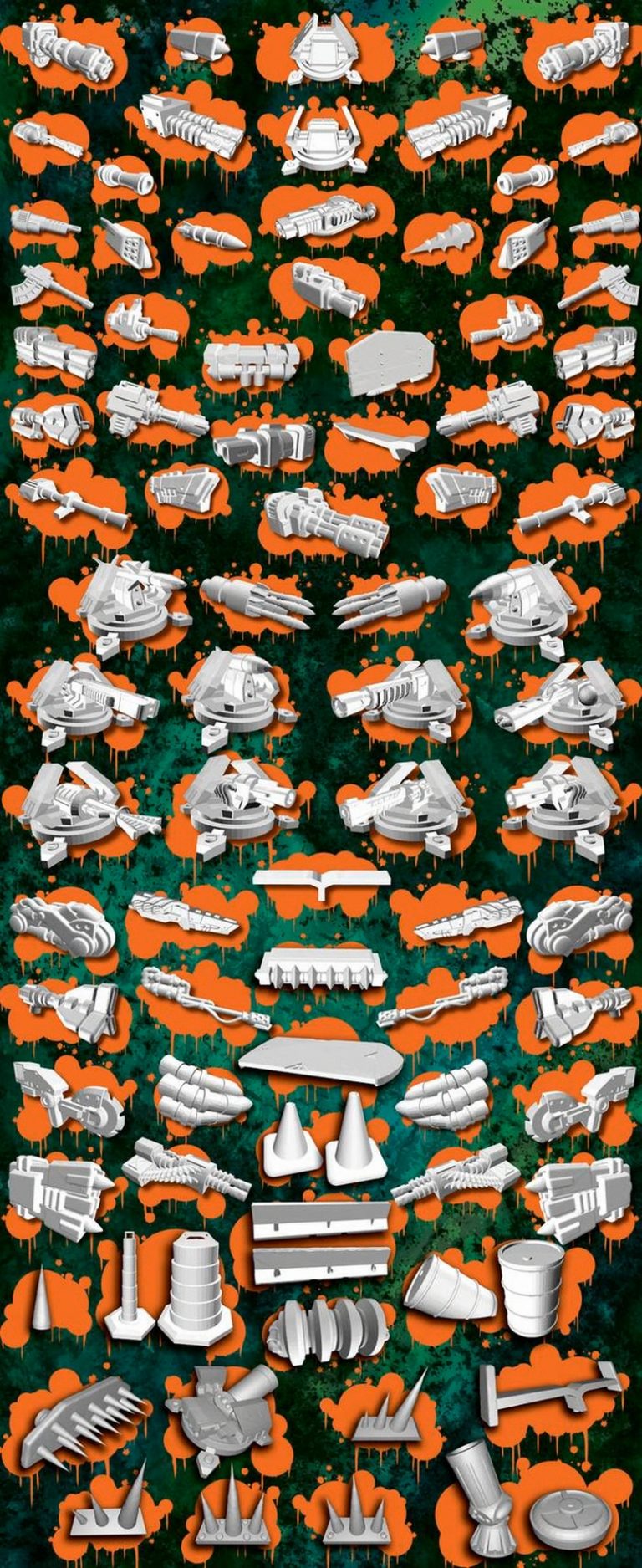 车战：载具与武器3D打印模型|Carnage – Car and Weapons for Car Wars – 3D Print Model