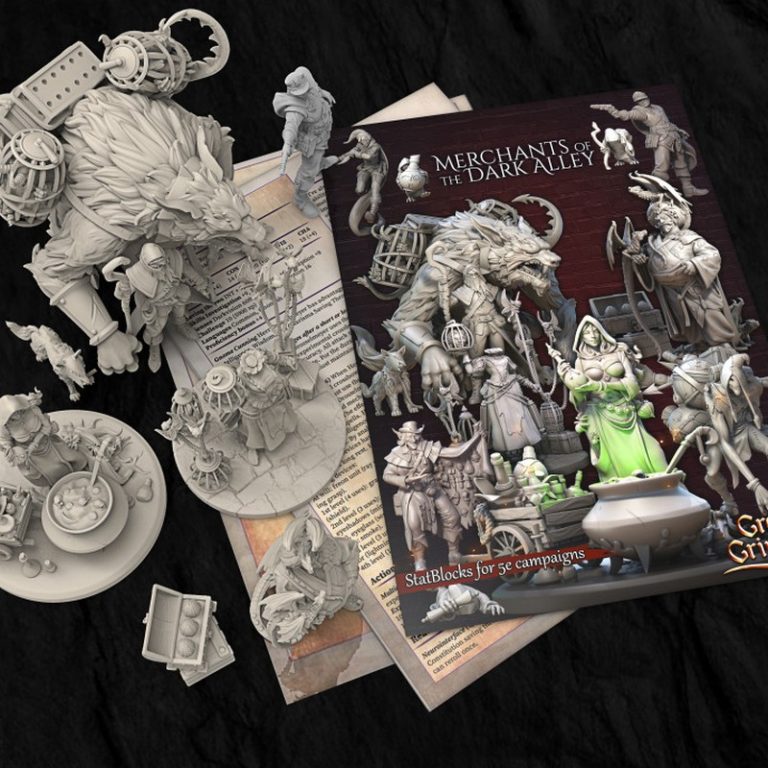 黑暗小巷的商人——3D打印模型|Great Grimoire – Merchants of the Dark Alley – 3D Print Model