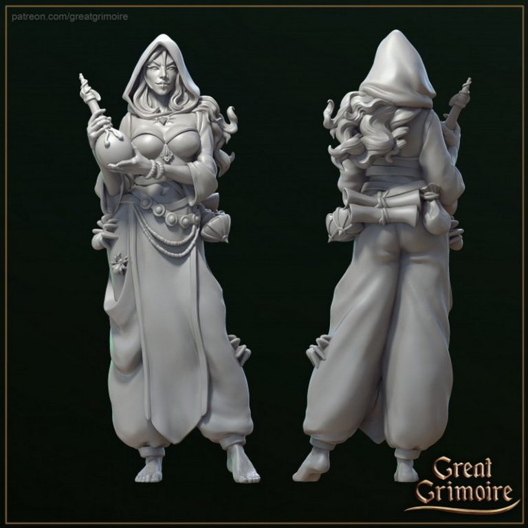 黑暗小巷的商人——3D打印模型|Great Grimoire – Merchants of the Dark Alley – 3D Print Model