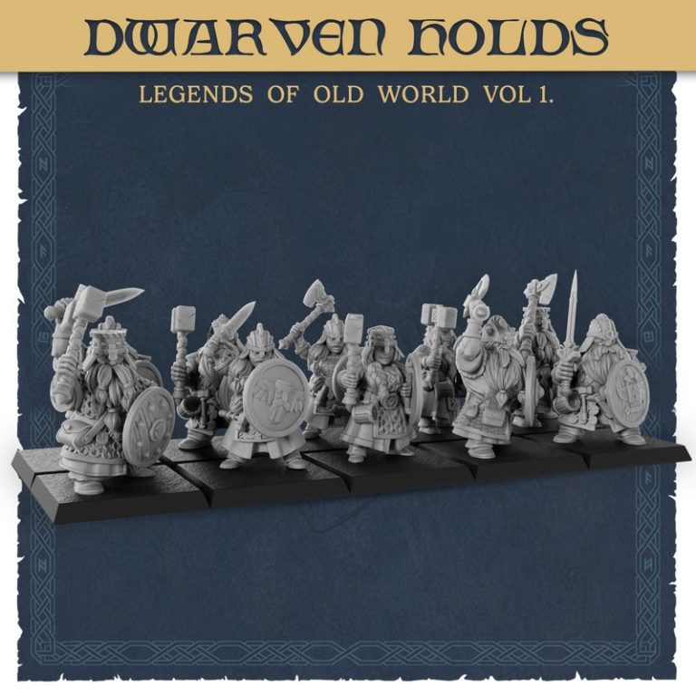 泰坦锻造迷你模型——古世界传奇 第一卷 大地要塞 dwarven holds|Titan Forge Miniatures – Dwarven Holds – Legends of Old World Vol 1 – 3D Print Model