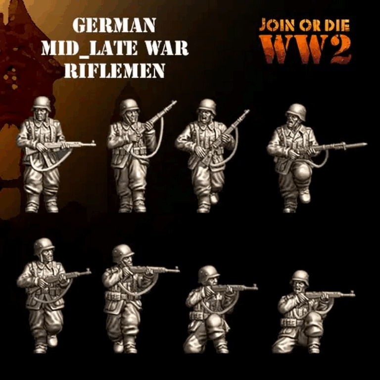 二战德国陆军套装 - 3D打印模型|Join or Die WW2 – German Army Pack – 3D Print Model