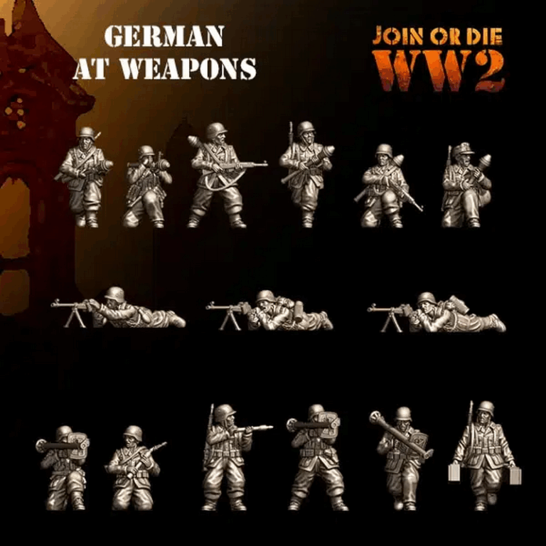 二战德国陆军套装 - 3D打印模型|Join or Die WW2 – German Army Pack – 3D Print Model