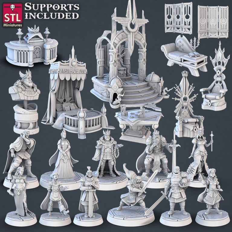 皇家法庭套装 - 3D打印模型|Royal Court Set – 3D Print Model