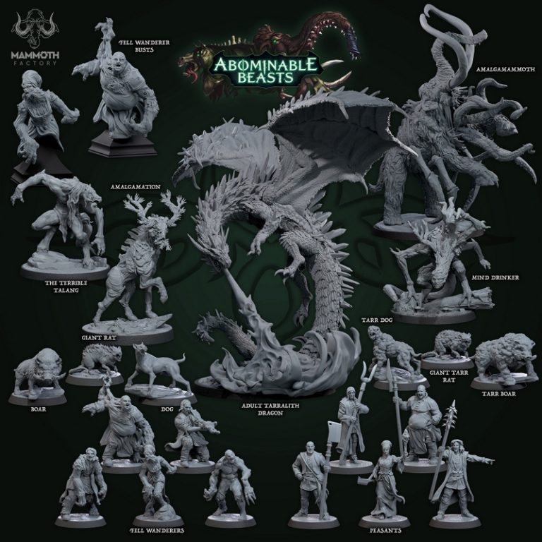 巨象工坊——怪兽系列——3D打印模型|Mammoth Factory – Abominable Beasts – 3D Print Model