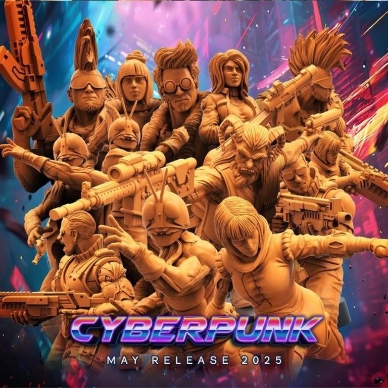 Papsikels迷你模型2025年5月发布——赛博朋克主题3D打印模型|Papsikels Miniatures – May 2025 – Cyberpunk Models – 3D Print Model