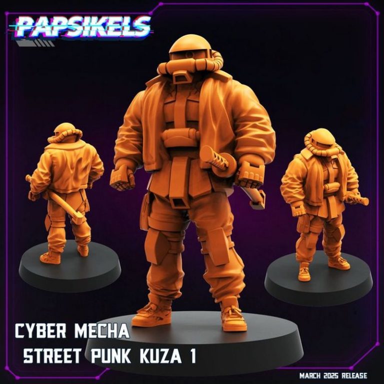 Papsikels迷你模型2025年3月发布：赛博朋克主题3D打印模型|Papsikels Miniatures – March 2025 – Cyberpunk Models – 3D Print Model