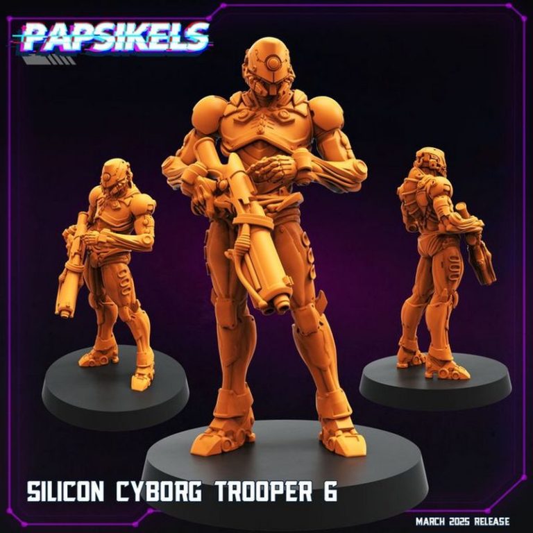 Papsikels迷你模型2025年3月发布：赛博朋克主题3D打印模型|Papsikels Miniatures – March 2025 – Cyberpunk Models – 3D Print Model