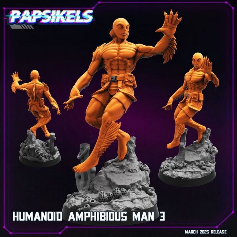 Papsikels迷你模型2025年3月发布：赛博朋克主题3D打印模型|Papsikels Miniatures – March 2025 – Cyberpunk Models – 3D Print Model
