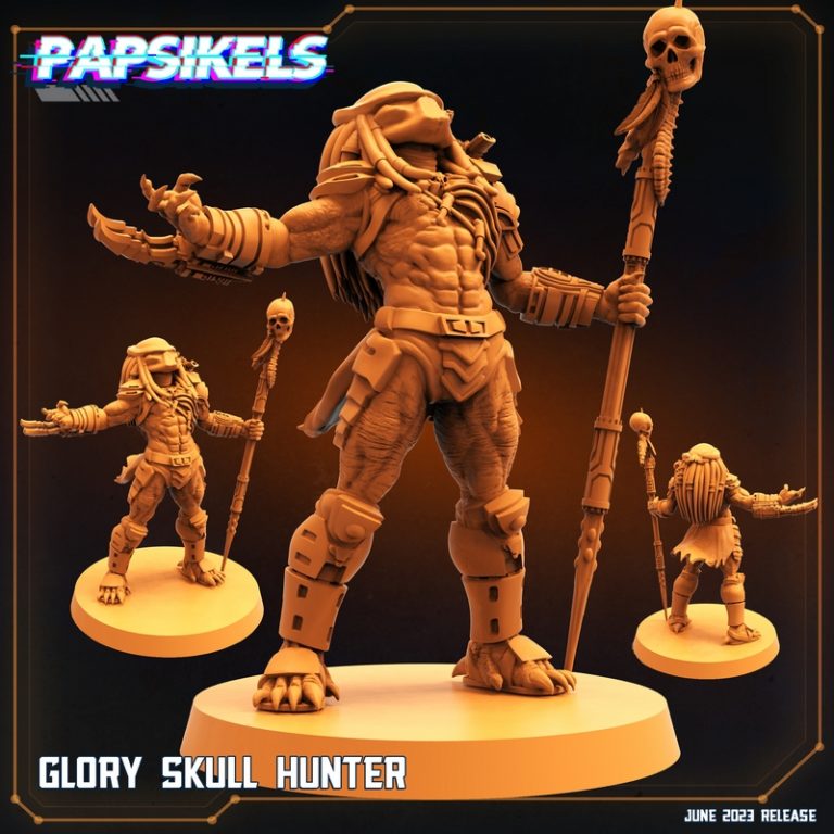 Papsikels迷你模型：2023年6月《异形vs人类》3D打印作品|Papsikels Miniatures – June 2023 – Alien vs Humans – 3D Print Model