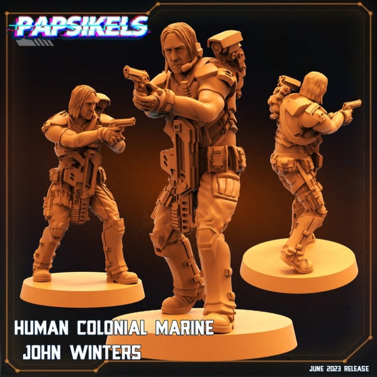 Papsikels迷你模型：2023年6月《异形vs人类》3D打印作品|Papsikels Miniatures – June 2023 – Alien vs Humans – 3D Print Model