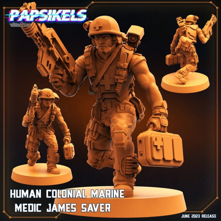 Papsikels迷你模型：2023年6月《异形vs人类》3D打印作品|Papsikels Miniatures – June 2023 – Alien vs Humans – 3D Print Model
