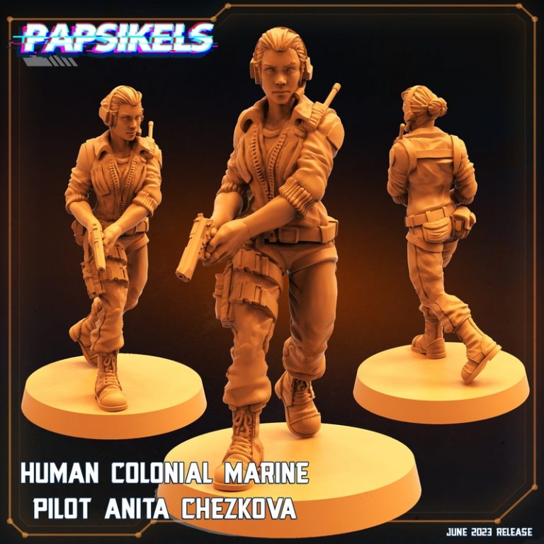 Papsikels迷你模型：2023年6月《异形vs人类》3D打印作品|Papsikels Miniatures – June 2023 – Alien vs Humans – 3D Print Model