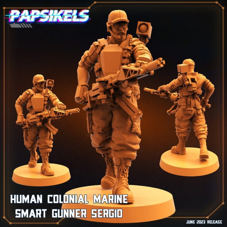 Papsikels迷你模型：2023年6月《异形vs人类》3D打印作品|Papsikels Miniatures – June 2023 – Alien vs Humans – 3D Print Model