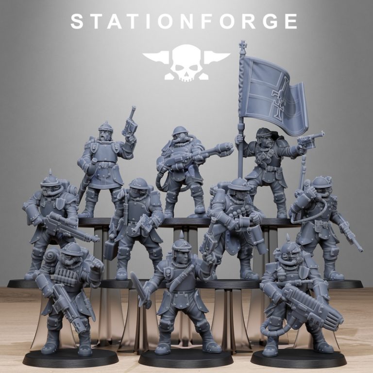 Station Forge皇家卫士堡垒兵3D打印模型|Station Forge – RoyalGuard Bastioneers – 3D Print Model