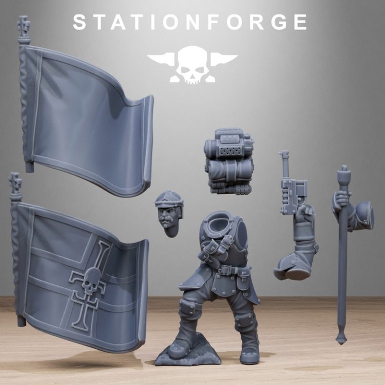 Station Forge皇家卫士堡垒兵3D打印模型|Station Forge – RoyalGuard Bastioneers – 3D Print Model