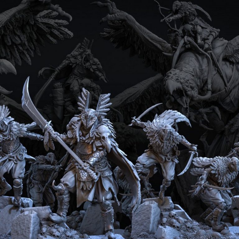 最佳微型模型·2021年8月·巨颅沙漠·3D打印模型|Bestiarum Miniatures – August 2021 – Desert of Giant Skulls – 3D Print Model