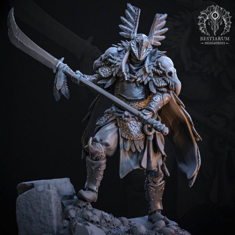 最佳微型模型·2021年8月·巨颅沙漠·3D打印模型|Bestiarum Miniatures – August 2021 – Desert of Giant Skulls – 3D Print Model