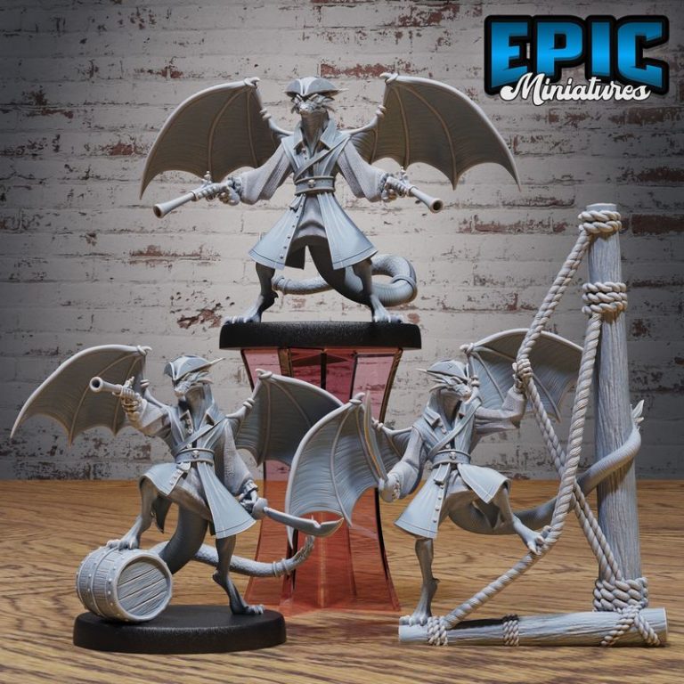 海盗航海主题3D打印模型集|Epic Miniatures – Corsair Waters Set – Pirate and Sea Encounter – Ocean Collection – 3D Print Model
