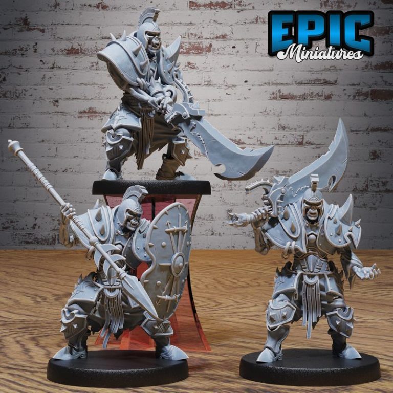 血腥之夜套装：吸血鬼与亡灵收藏 - 狼人与僵尸对战3D打印模型|Epic Miniatures – Bloody Night Set – Vampire and Undead Collection – Ghoul and Zombie Encounter – 3D Print Model
