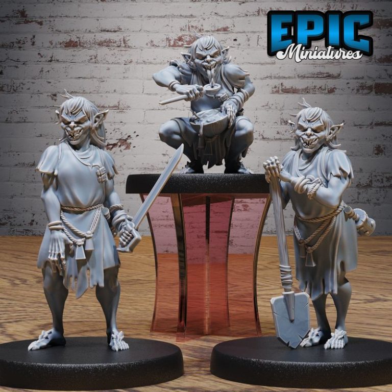 血腥之夜套装：吸血鬼与亡灵收藏 - 狼人与僵尸对战3D打印模型|Epic Miniatures – Bloody Night Set – Vampire and Undead Collection – Ghoul and Zombie Encounter – 3D Print Model