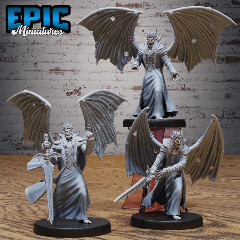 血腥之夜套装：吸血鬼与亡灵收藏 - 狼人与僵尸对战3D打印模型|Epic Miniatures – Bloody Night Set – Vampire and Undead Collection – Ghoul and Zombie Encounter – 3D Print Model